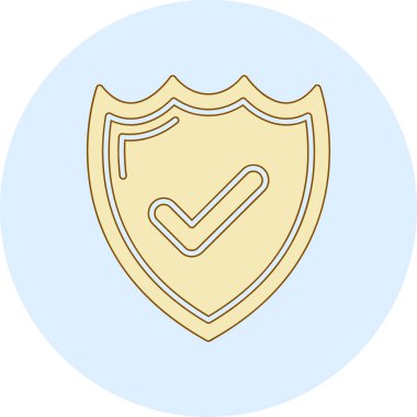 Kalkan. Web simgesi basit illüstrasyon