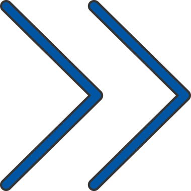 ok sağ kontur simgesi ana hat biçiminde