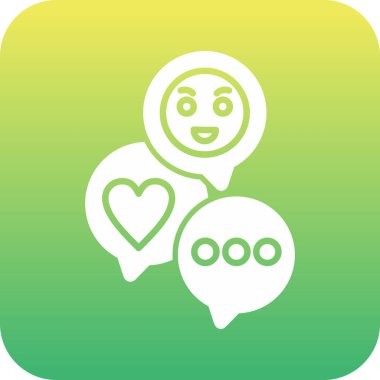 Sohbet simgesi soyut arkaplanda izole edildi