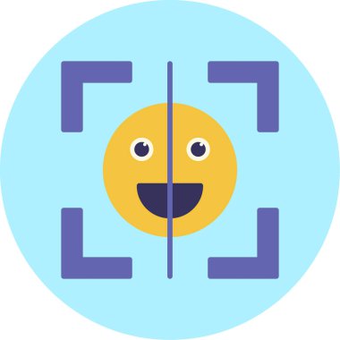 yüz ifadesi simgesi, düz tasarım biçimi