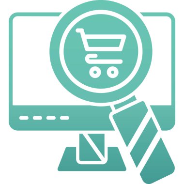 İnternetten alışveriş. Web simgesi basit tasarım