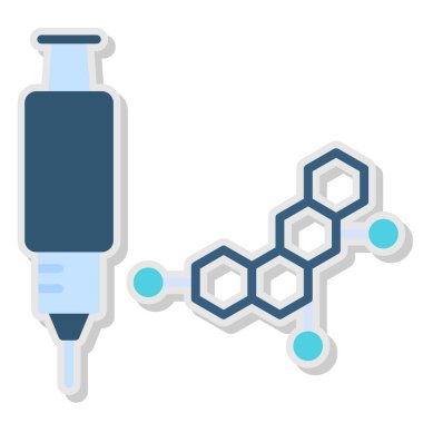 Şırınga. Web simgesi basit illüstrasyon