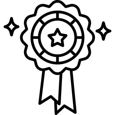 Madalya. Web simgesi basit illüstrasyon