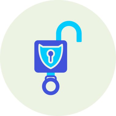 Kilit simgesinin vektör illüstrasyonu