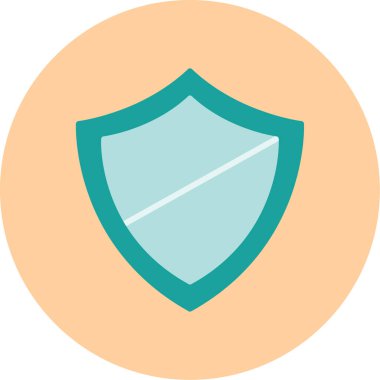 kalkan ikon vektör illüstrasyonu