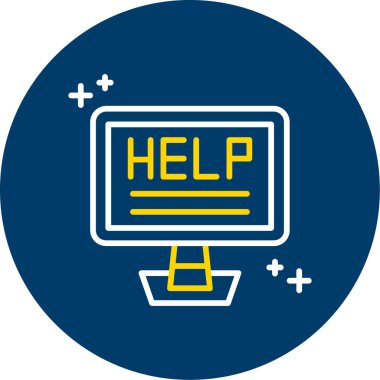 Yardım simgesinin vektör illüstrasyonu