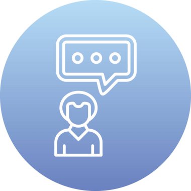 Sohbet vektörü simgesi modern basit vektör illüstrasyonu