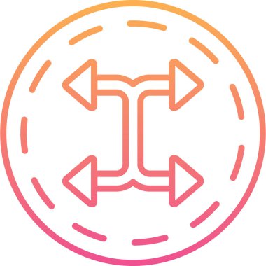 Bir yol simgesinin vektör illüstrasyonu