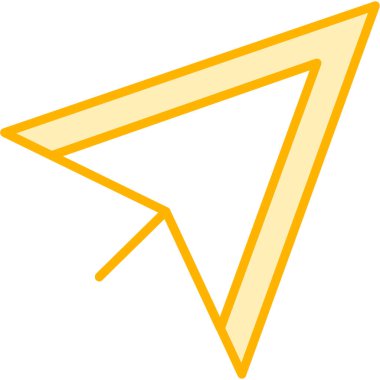 Ok simgesi. Yönlendirme vektör sembolünün basit çizimi