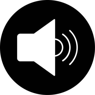 ses vektörü düz simgesi