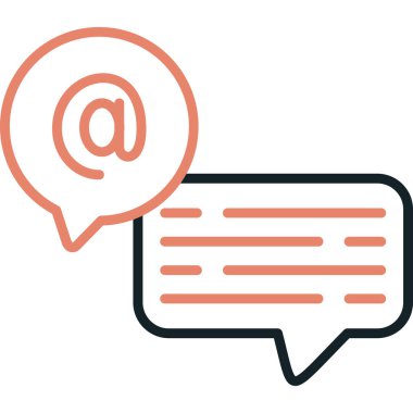 ileti ikonu vektör illüstrasyonu