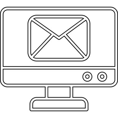 e- posta zarfı izole edilmiş simge