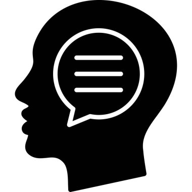 Kafa profil vektör simgesi