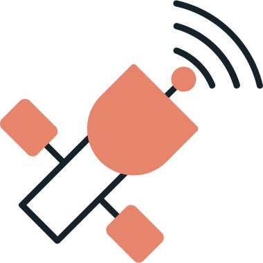 Uydu. Web simgesi basit illüstrasyon