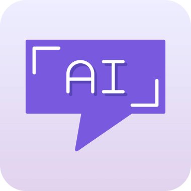 Hat ai simgesi beyaz arkaplanda izole edildi. ai sembolü. ai anahat sembolü. Renkli taslak konsepti. vektör.