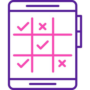 Kontrol listesi. Web simgesi basit illüstrasyon