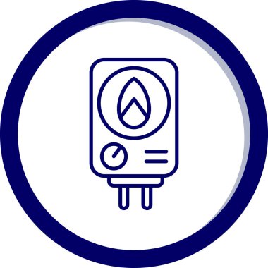 Güneş enerjisi simgesinin vektör illüstrasyonu