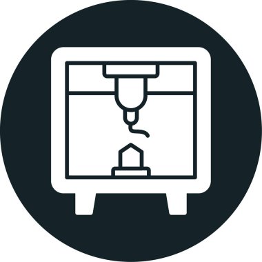 Modern kahve makinesi simgesinin vektör çizimi