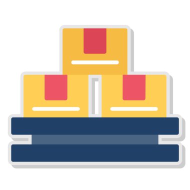 Beyaz arkaplanda yığın vektörü illüstrasyonu