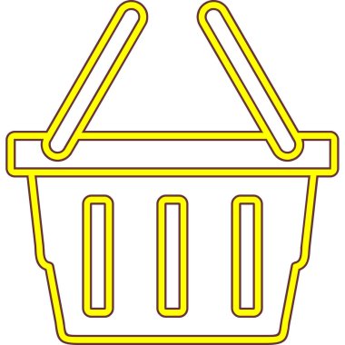 Sepet alışveriş simgesi taslak biçiminde