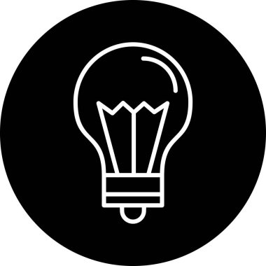 Moda Biçimli Ampul Simgesi İzole Arkaplan