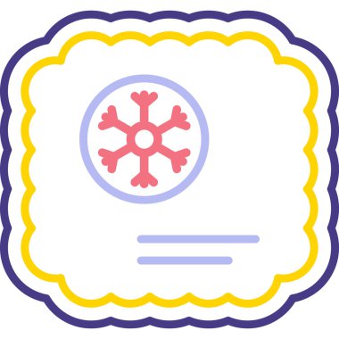 Kar Tanesi simgesinin vektör çizimi