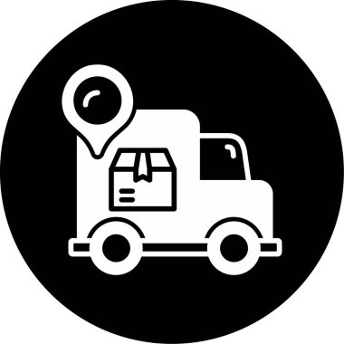 Bir kamyon simgesinin vektör çizimi