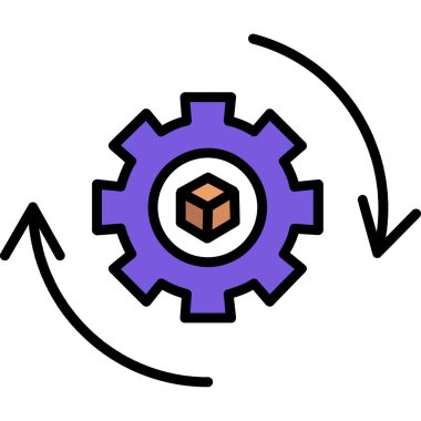 dişli simgesi, vektör illüstrasyonu ayarlanıyor
