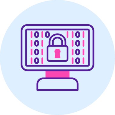 Kilit simgesi. Web için basit güvenlik vektör simgeleri çizimi