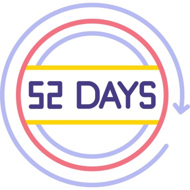 Simgeye, vektör illüstrasyonuna, tasarıma 35 gün kaldı