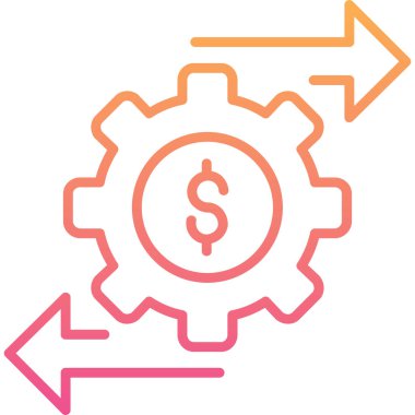 Para için. Web simgesi basit illüstrasyon