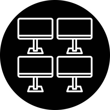 bilgisayar ekranı simgesi, vektör illüstrasyonu