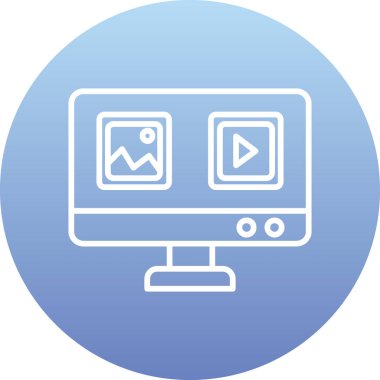 vektör lcd simgesi illüstrasyonu