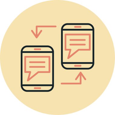 Konuş. Web simgesi basit illüstrasyon