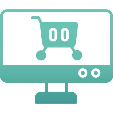 Alışveriş arabası simgesi, illüstrasyon vektör