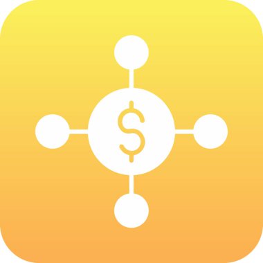 Dolar işareti simgesi, vektör çizimi