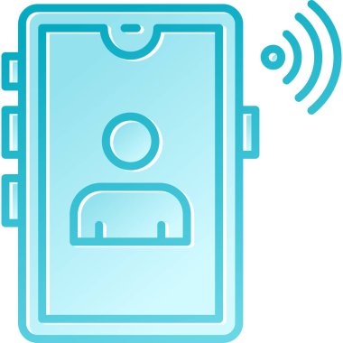 Bir telefon simgesinin vektör illüstrasyonu