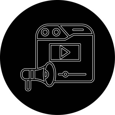 video kamera ikonu vektör illüstrasyonu