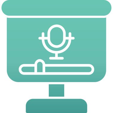 mikrofon simgesi. vektör çizimi tasarımı