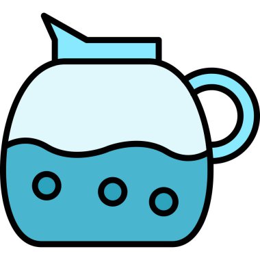 Çaydanlık ikonu. özet çizimi