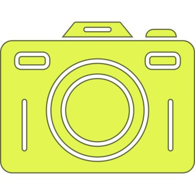 Kameranın basit vektör simgesi tasarımı