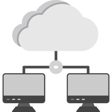 bulut hesaplama vektörü simgesi