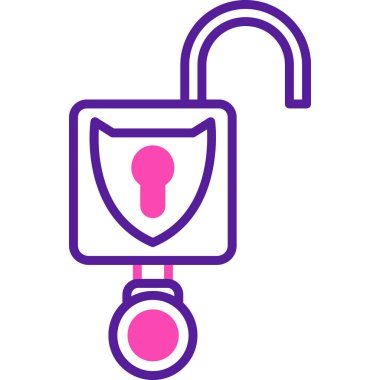 asma kilit ikon vektör çizimi