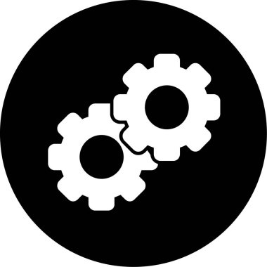 Dişli simgesini, basit vektör çizim