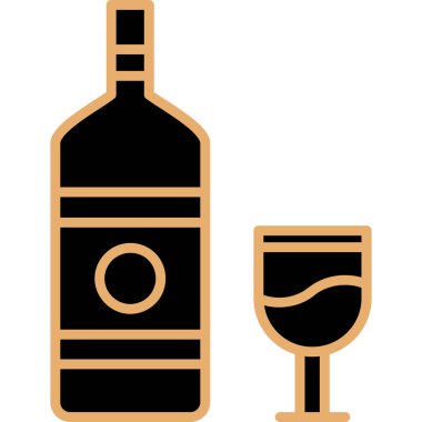 bir şişe şarap ve cam