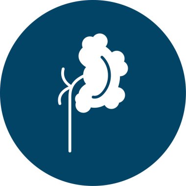 İnsan ciğerleri yuvarlanmış vektör simgesi