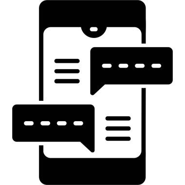 Sohbet simgesi vektör illüstrasyonu