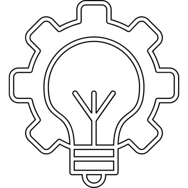 Ampul dişlisi fikri simgesi