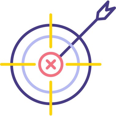 Düz biçimli hedef odaklama simgesi