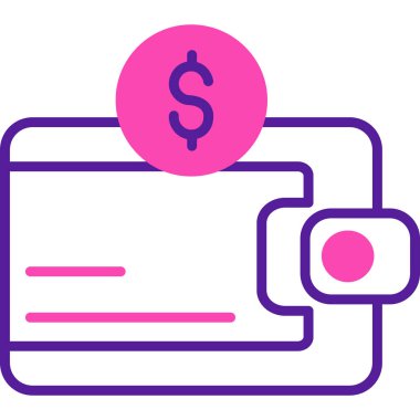 Dolar. Web simgesi basit illüstrasyon